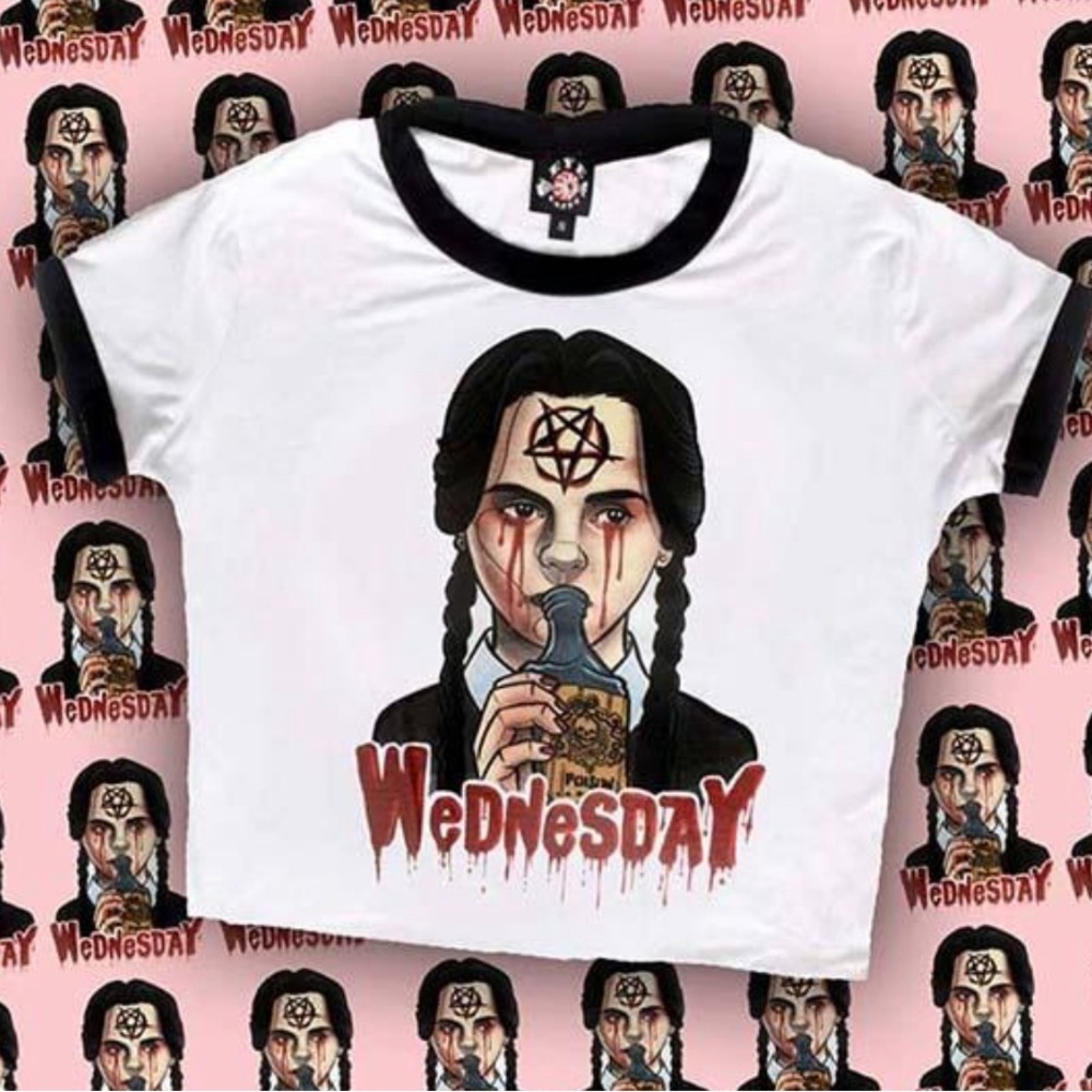 Wednesday Addams crop top